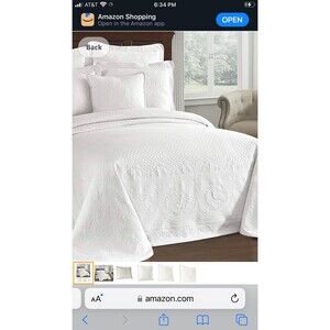 Historic Charleston Foundation Handmade 100% Cotton King Size Bedspread